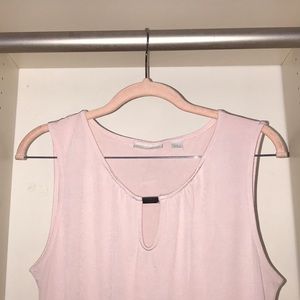 Light Pink New York & Company Sleeveless Blouse